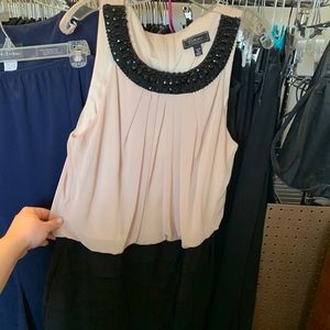 Dressbarn pencil dress- cream and black size 14